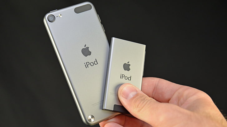 silver iPod touch with battery, apple, ipod nano, ipod touch, HD wallpaper