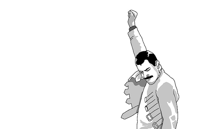 Meme Freddie Mercury, man raising his man illustration, meme, freddie, mercury, funny, HD wallpaper
