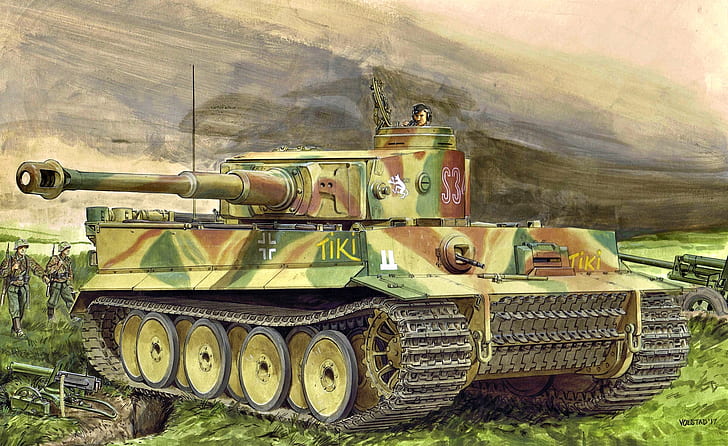 Alemania, arte, tanque, pesado, la segunda guerra mundial, ametralladora, tigre I, Ausf.E, Pz.Kpfw.VI, Sd.Car.181, Fondo de pantalla HD