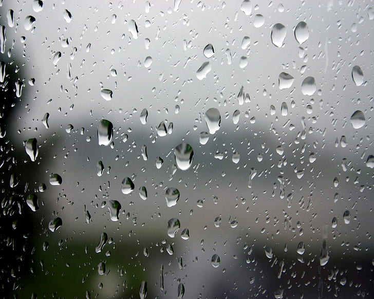 moln, regn, regn, sorgligt, vattendroppar, HD tapet