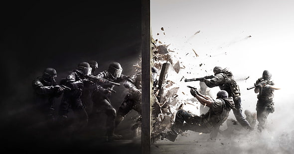 иллюстрация солдата, Радуга Шесть, Радуга Шесть: Осада, спецназ, полиция, HD обои HD wallpaper