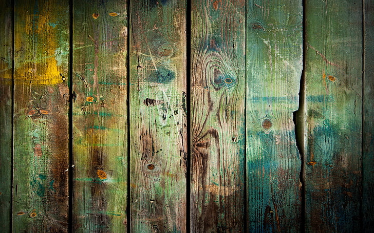 لوح خشب أخضر وأسود ، خشب ، نسيج، خلفية HD