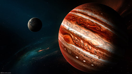 espacio ، كوكب المشتري ، لونا ، ناتوراليزا ، بلانيتا، خلفية HD HD wallpaper