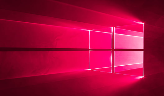 papier peint rouge Windows 10, ordinateur, minimalisme, fenêtre, fenêtres, système d'exploitation, Fond d'écran HD HD wallpaper