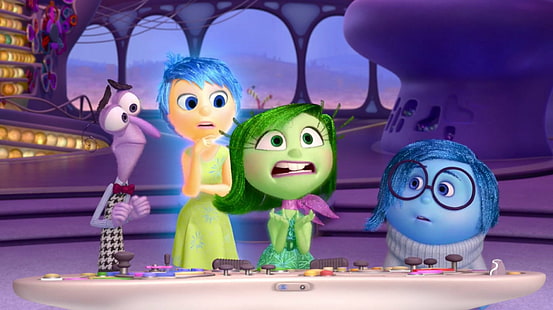 Movie, Inside Out, Disgust (Inside Out), Fear (Inside Out), Joy (Inside Out), Sadness (Inside Out), HD wallpaper HD wallpaper