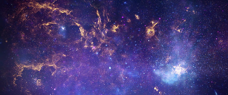 purple galaxy HD wallpaper, stars, galaxy, HD wallpaper