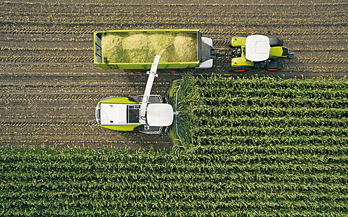 трактори, фермери, земеделие, Claas, HD тапет HD wallpaper