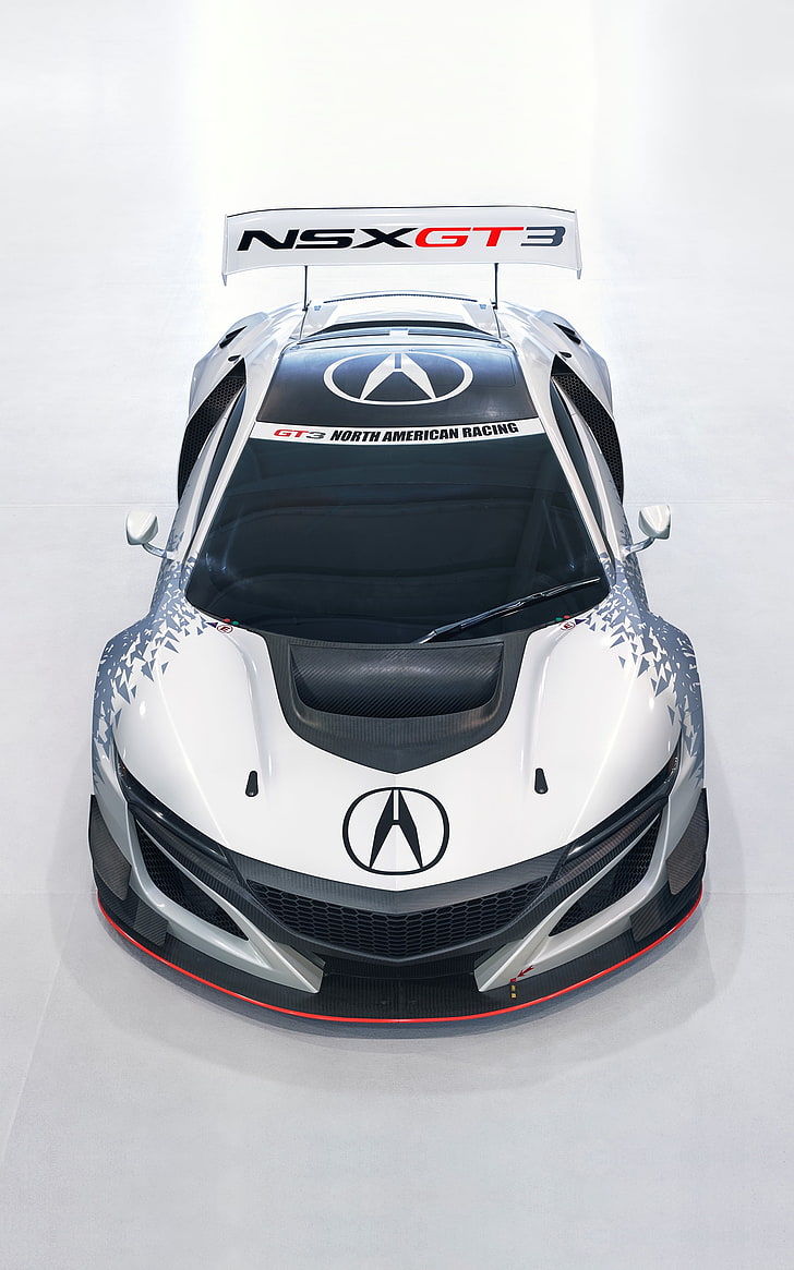 Acura NSX, race cars, vehicle, car, portrait display, simple background, HD wallpaper