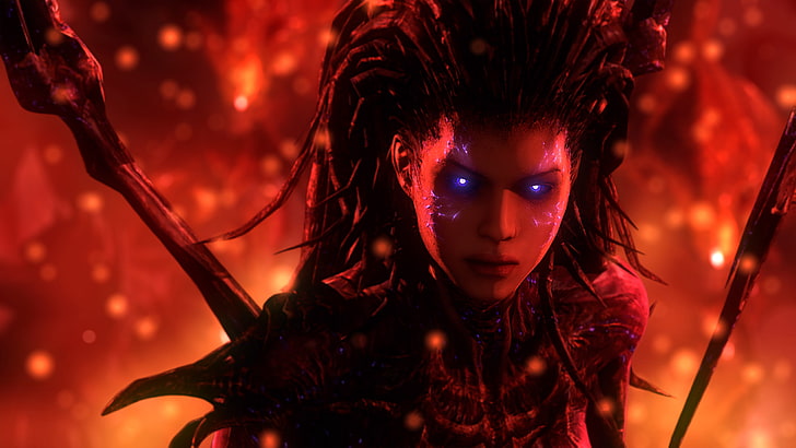 4K, Queen of Blades, Sarah Kerrigan, StarCraft, Artwork, HD wallpaper