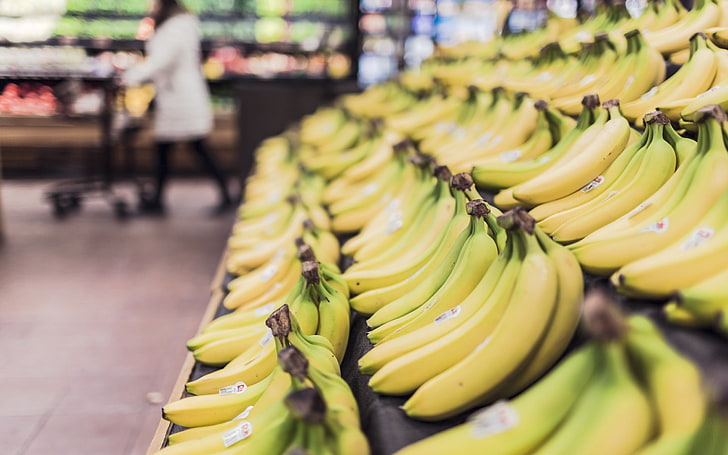 Frutta HD di banane di drogheria mercato-Vita, Sfondo HD