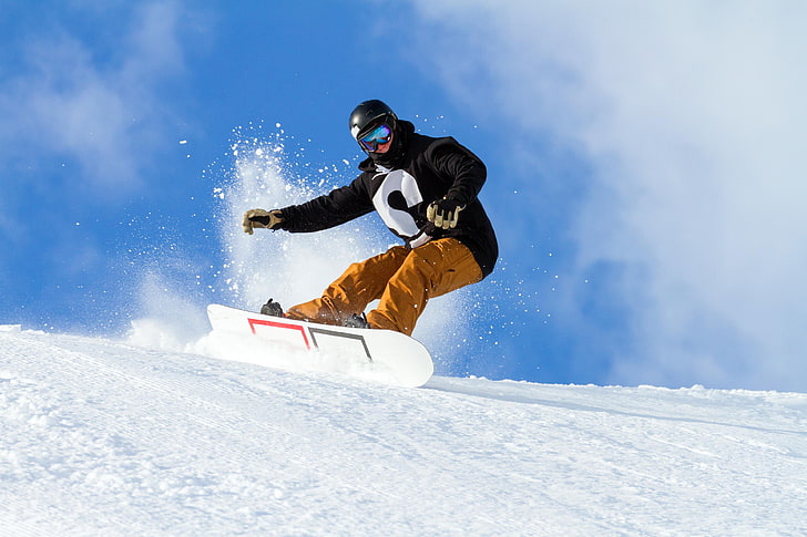 лыжи, снег, сноуборд, сноуборд, спорт, зима, HD обои
