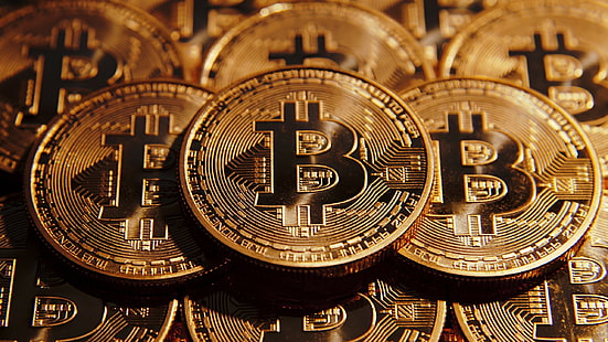 koin, emas, Bitcoin, Wallpaper HD HD wallpaper