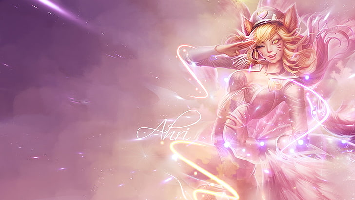 gry cyfrowe tapety, Ahri, League of Legends, gry wideo, Tapety HD