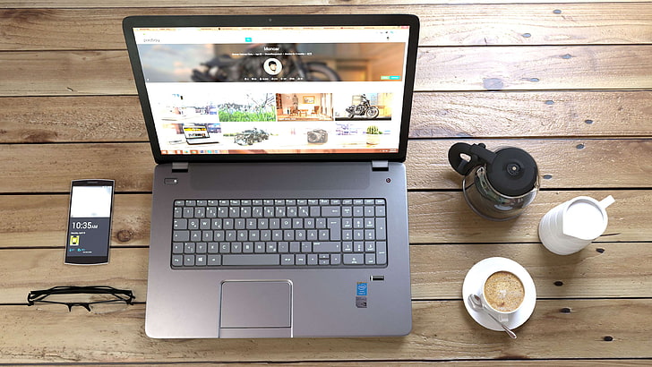kaffee, rechner, elektronik, brille, tastatur, laptop, handy, bildschirm, smartphone, tisch, HD-Hintergrundbild