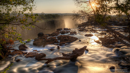 Водопадите Виктория, Замбия и Зимбабве, Африка, HD тапет HD wallpaper