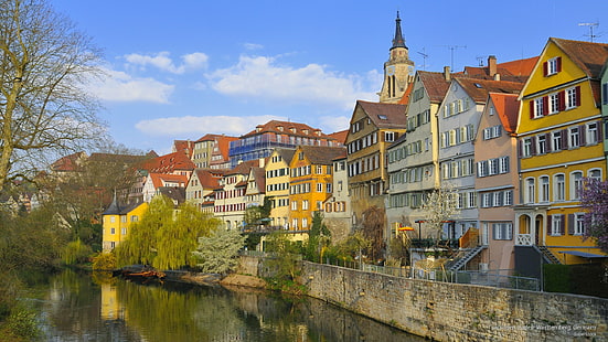 Тюбинген, Баден-Вюртемберг, Германия, Европа, HD обои HD wallpaper