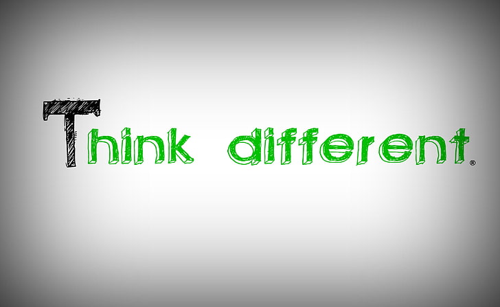 Apple Slogan, think different text, Computers, Mac, Apple, Think, think different, Slogan, HD wallpaper