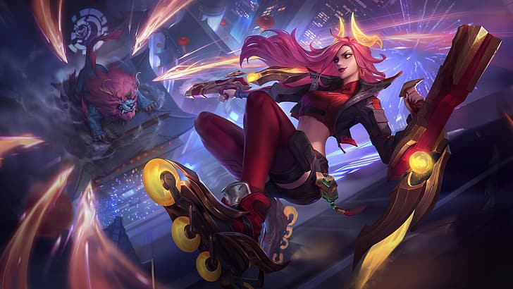 Miss Fortune, Miss Fortune (League of Legends), Lunar Beast (Event), League of Legends, Riot Games, ADC, Adcarry, HD wallpaper