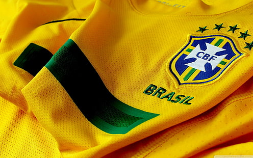 brazil, football, jersey, soccer, HD wallpaper HD wallpaper