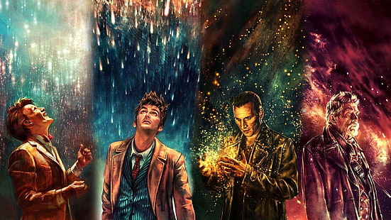 Alicexz, trabalho artístico, Doctor Who, décimo primeiro doutor, décimo doutor, HD papel de parede HD wallpaper