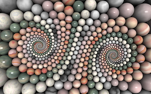 sphere, abstract, balls, digital art, CGI, HD wallpaper HD wallpaper