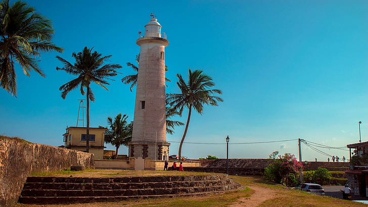 Galle, Galle fort, Lighthouse, Sri Lanka, HD wallpaper
