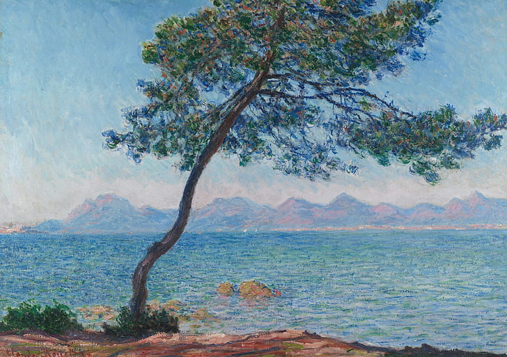hav, landskap, bild, Claude Monet, Esterelbergen, HD tapet
