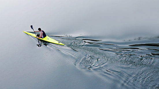 eau, kayaks, Fond d'écran HD HD wallpaper