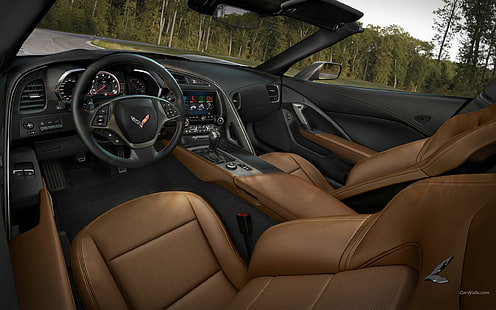 Chevrolet Corvette Stingray C7 Интерьер HD, автомобили, шевроле, салон, корвет, скат, с7, HD обои HD wallpaper