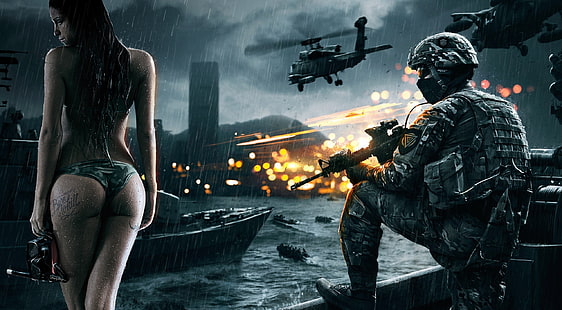 Sfondo di Battlefield 4 - Buona giornata per un'immersione, sfondo digitale per videogiochi, Giochi, Battlefield, Sfondo HD HD wallpaper