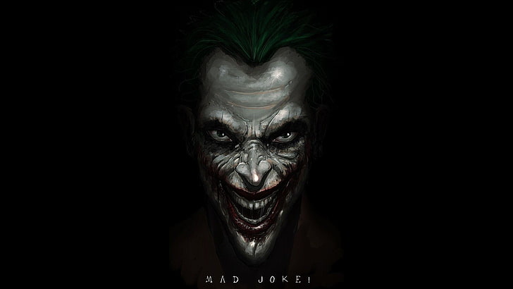 Joker, Batman, viso, fumetti, sorridente, opere d'arte, Sfondo HD