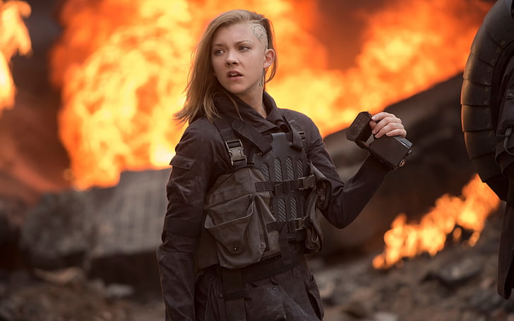 Cressida The Hunger Games, women's black tactical vest, Movies, Hollywood Movies, hollywood, HD wallpaper