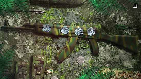 لعبة ، AK-47 ، هجوم مضاد عالمي ، wallpaeprs ، CS GO.، خلفية HD HD wallpaper