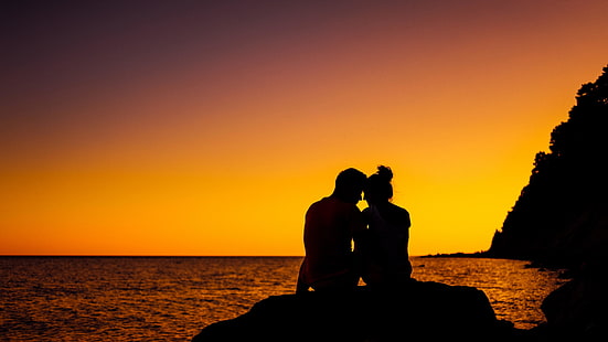par, solnedgång, HD tapet HD wallpaper