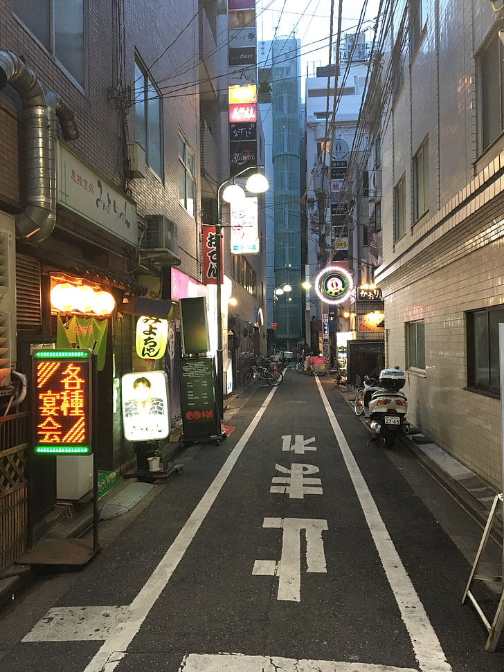 strada, lampione, Giappone, Sfondo HD, sfondo telefono