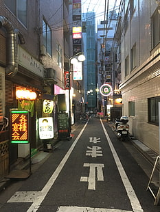 الشارع ، إنارة الشوارع ، اليابان، خلفية HD HD wallpaper