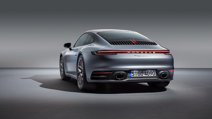 911, Porsche, vista traseira, Carrera, Carrera 4S, 2019, HD papel de parede