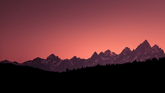 الطبيعة ، عالية الدقة ، غروب الشمس ، 4k ، الجبال، خلفية HD HD wallpaper