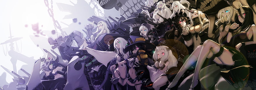 screenshot del lotto di personaggi anime, collezione Kantai, Sfondo HD HD wallpaper
