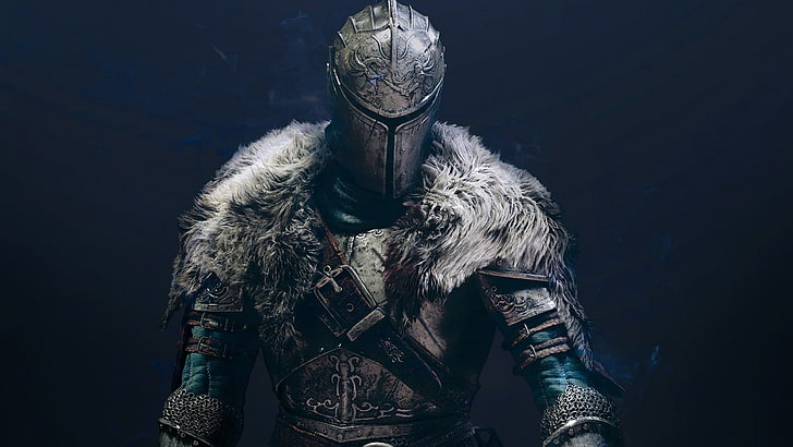 stainless steel knight's armor, Dark Souls, Dark Souls II, fantasy art, video games, HD wallpaper