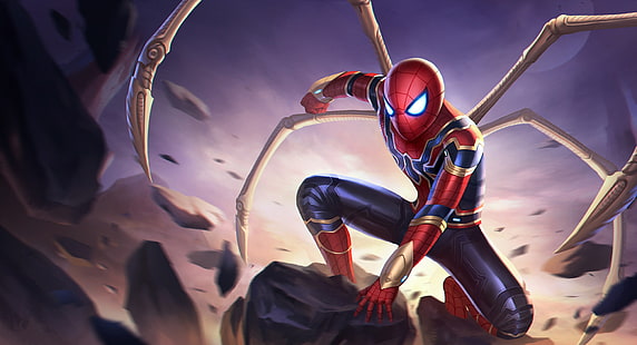 Film, Avengers: Infinity War, Iron Spider, Spider-Man, Fond d'écran HD HD wallpaper