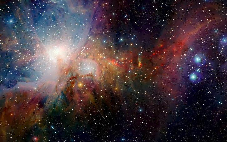 Horsehead Nebula, Lampu, nebula, neon, luar angkasa, bintang, Wallpaper HD