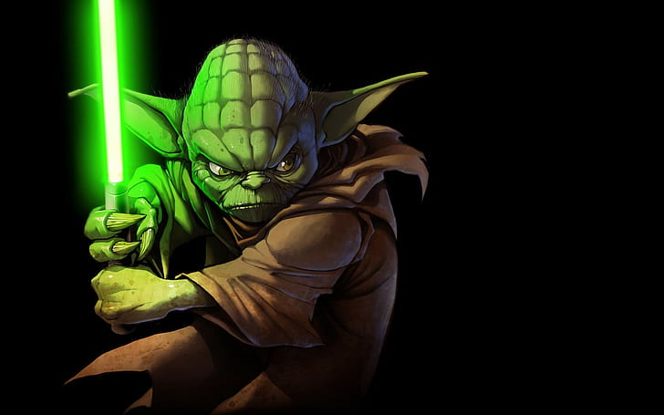 Yoda Star Wars Lichtschwert, HD-Hintergrundbild