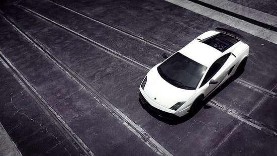 Lamborghini Gallardo HD, white lamborghini gallardo, cars, lamborghini, gallardo, HD wallpaper HD wallpaper