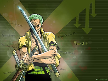 Ророноа Зорро из Onepiece обои, One Piece, Ророноа Зоро, аниме парни, меч, HD обои HD wallpaper