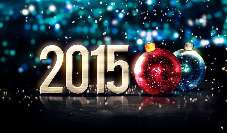 number 2015 3D illustration, New Year, Christmas, Happy, 2015, Merry, HD wallpaper