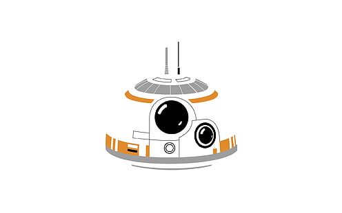 Star Wars BB-8 тапет, минимализъм, портретен дисплей, Star Wars: The Force Awakens, Star Wars, BB-8, робот, HD тапет HD wallpaper