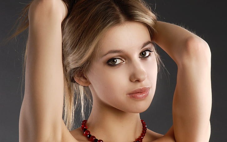 Alexis Texas 03, women's red beaded necklace, Alexis, Texas, HD wallpaper