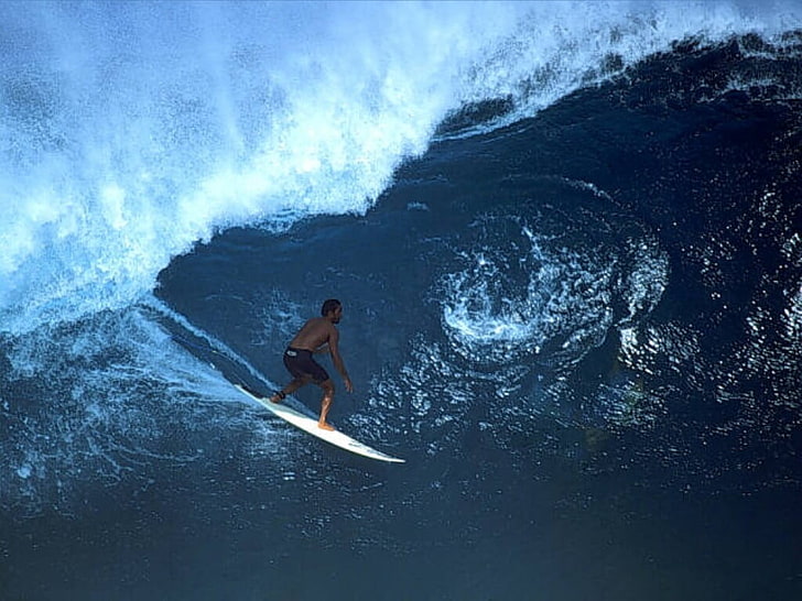 weißes Surfbrett, Surfen, Surfbretter, Surfer, Wellen, HD-Hintergrundbild