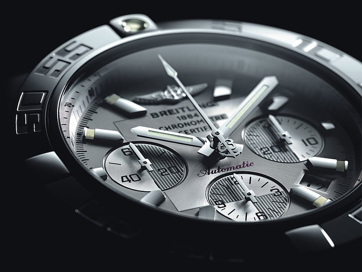 Breitling, reloj, detalle, joyería, lujo, tiempo, reloj, Fondo de pantalla HD